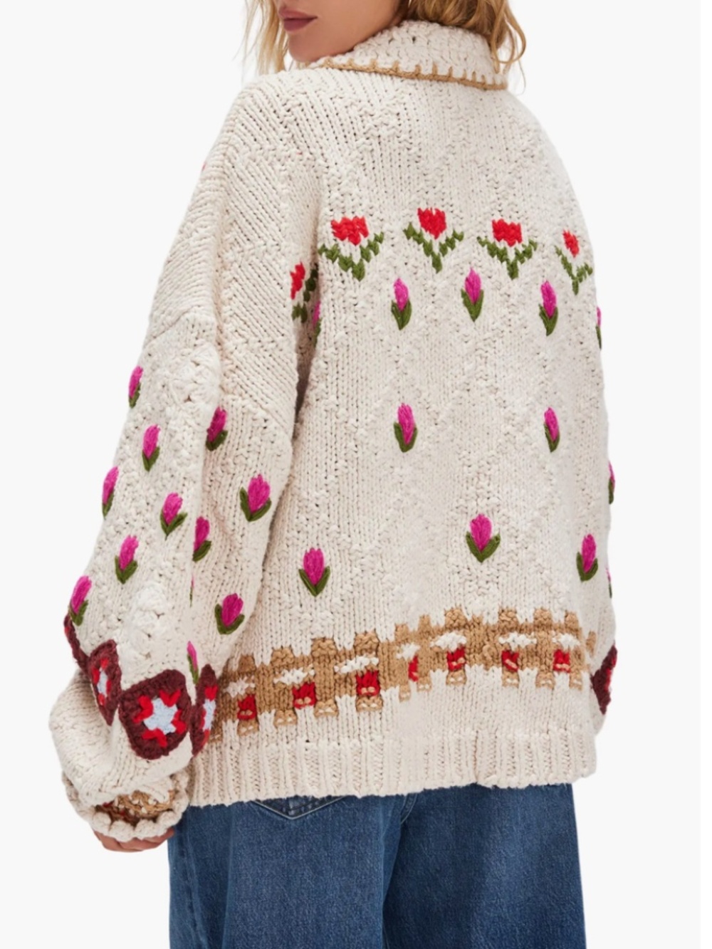 NWT Free People Rosebud Oversize Cardigan Sz M - Picture 2 of 8